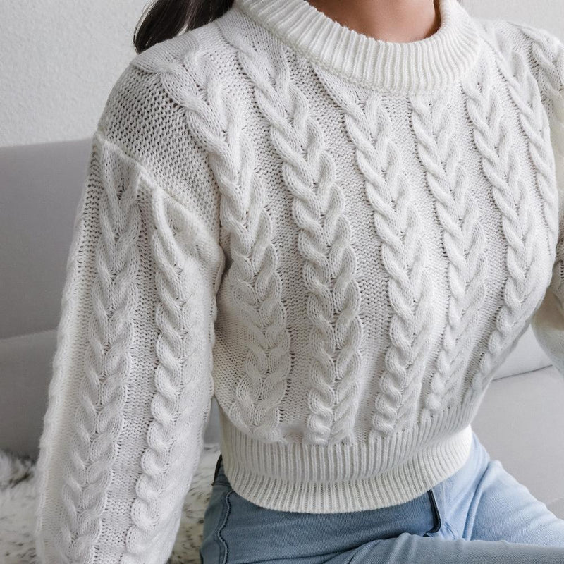 Carolina Sweater Top (White)